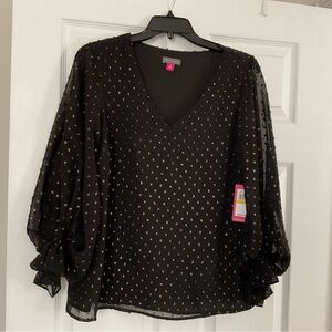 Elegant Black and Gold Women's Top